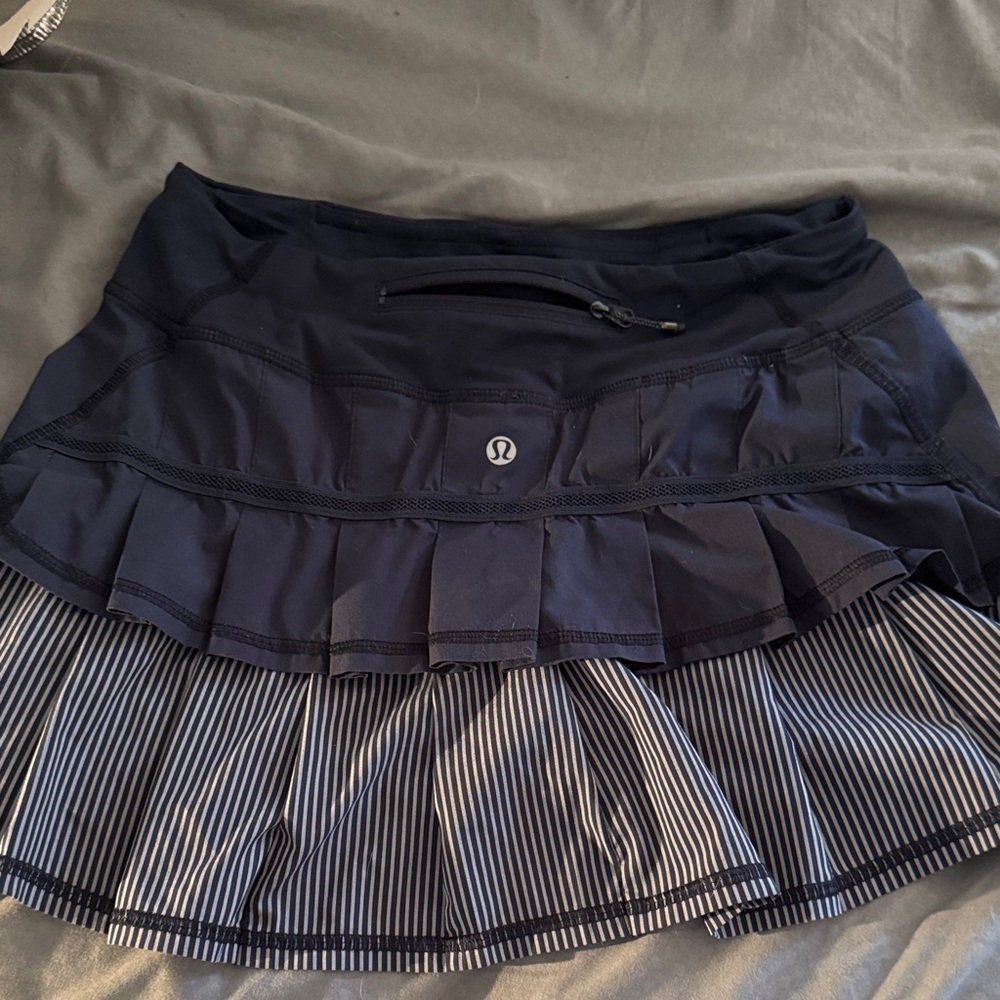 lululemon athletica Dark Blue Pleated Mini Skirt
